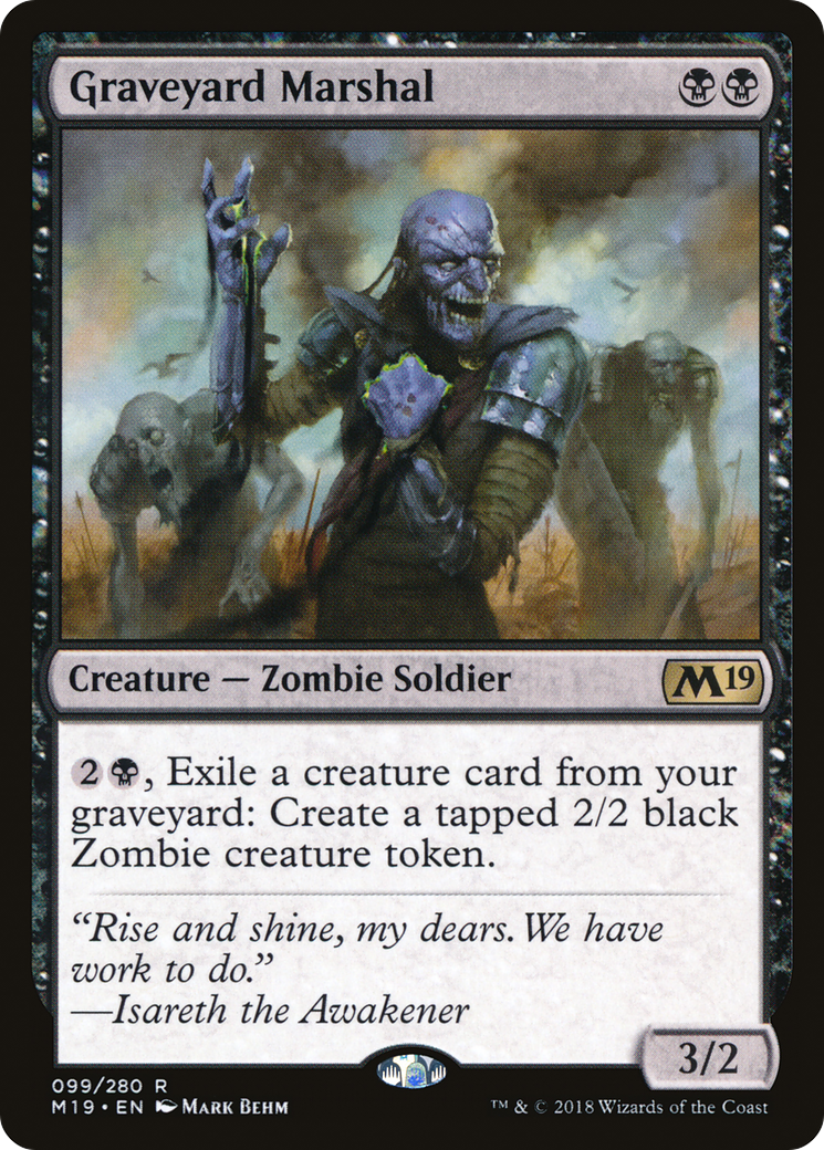 Graveyard Marshal (M19-099) - Core Set 2019 - Premium MTG Single from Wizards of the Coast - Just $0.08! Shop now at Game Crave Tournament Store