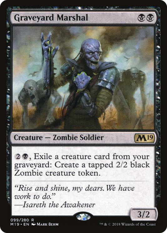 Graveyard Marshal (M19-099) - Core Set 2019 - Premium MTG Single from Wizards of the Coast - Just $0.08! Shop now at Game Crave Tournament Store