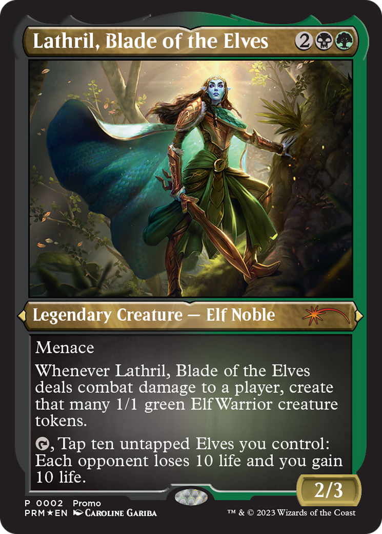 Lathril, Blade of the Elves (PRES-002) - Resale Promos Etched Foil - Premium MTG Single from Wizards of the Coast - Just $0.15! Shop now at Game Crave Tournament Store