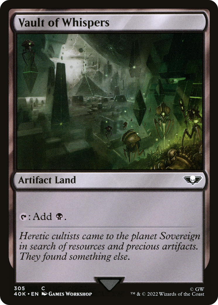 Vault of Whispers (40K-305) - Warhammer 40,000 Commander - Premium MTG Single from Wizards of the Coast - Just $1.17! Shop now at Game Crave Tournament Store