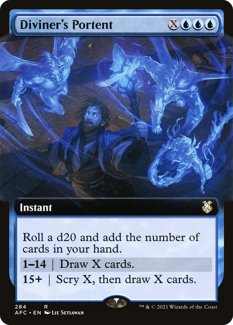 Diviner's Portent (AFC-284) - Forgotten Realms Commander: (Extended Art) - Premium MTG Single from Wizards of the Coast - Just $0.22! Shop now at Game Crave Tournament Store