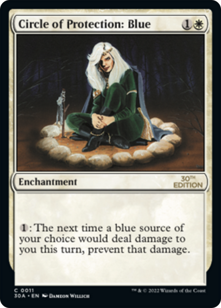 Circle of Protection: Blue (30A-011) - 30th Anniversary Edition - Premium MTG Single from Wizards of the Coast - Just $0.08! Shop now at Game Crave Tournament Store