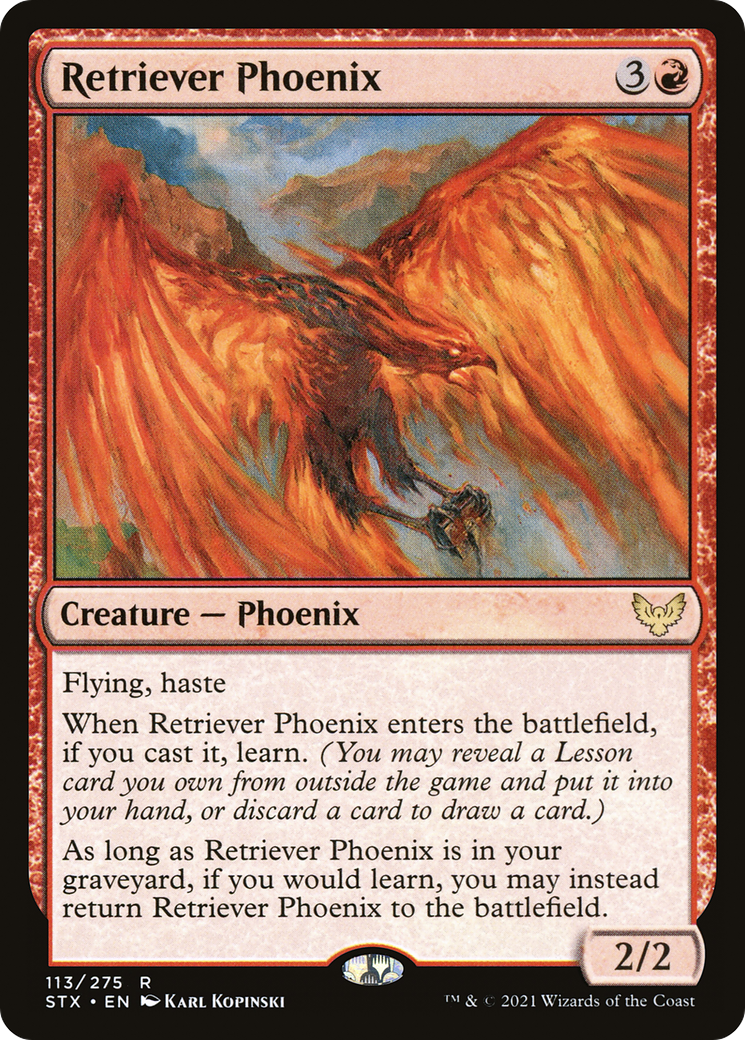 Retriever Phoenix (STX-113) - Strixhaven: School of Mages Foil - Premium MTG Single from Wizards of the Coast - Just $0.08! Shop now at Game Crave Tournament Store