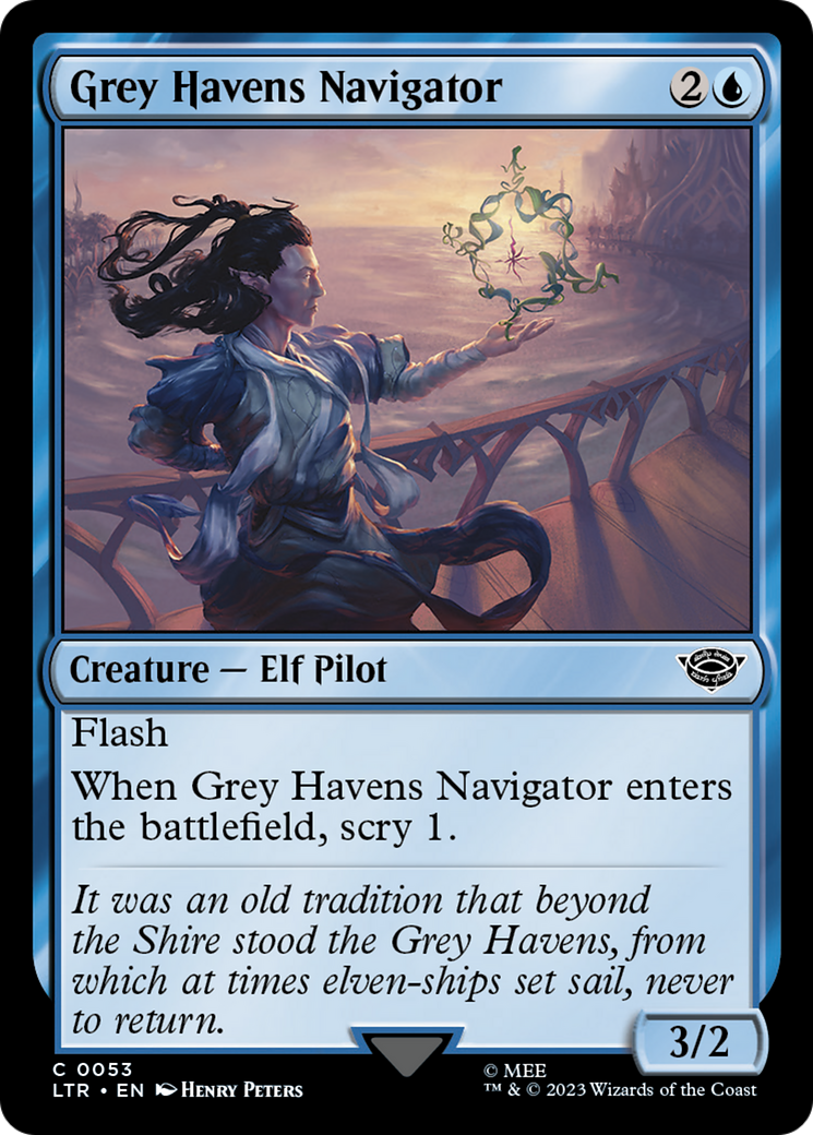Grey Havens Navigator (LTR-053) - The Lord of the Rings: Tales of Middle-earth - Premium MTG Single from Wizards of the Coast - Just $0.25! Shop now at Game Crave Tournament Store