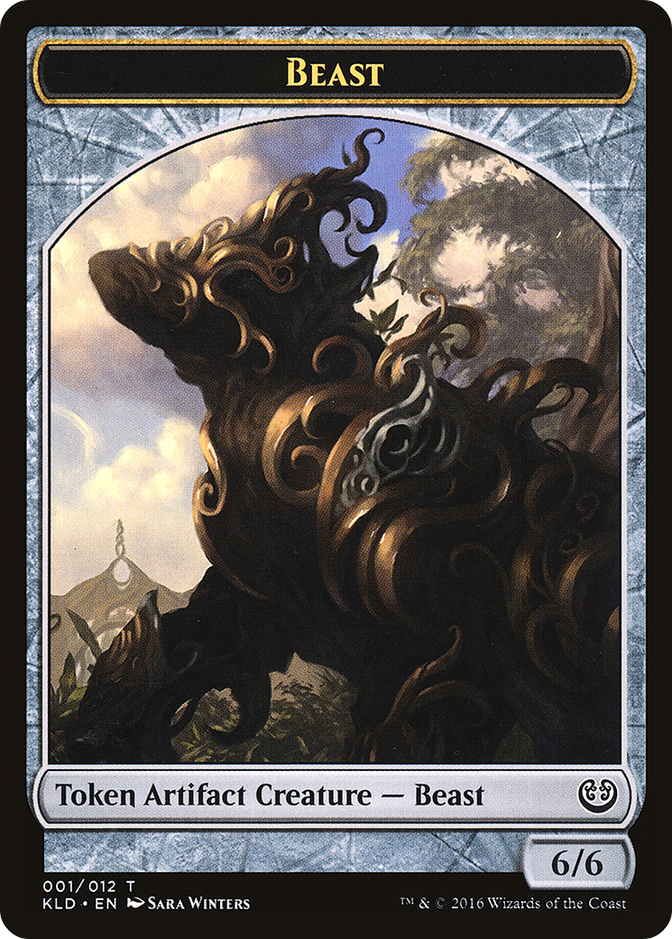 Beast (TKLD-001) - Kaladesh Tokens - Premium MTG Single from Wizards of the Coast - Just $0.08! Shop now at Game Crave Tournament Store