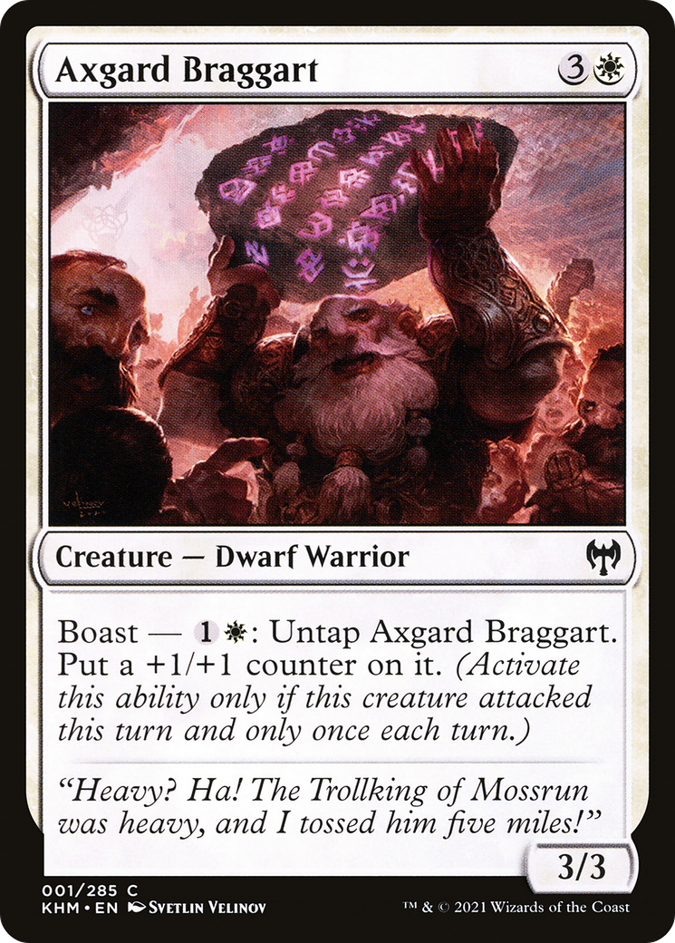 Axgard Braggart (KHM-001) - Kaldheim - Premium MTG Single from Wizards of the Coast - Just $0.08! Shop now at Game Crave Tournament Store