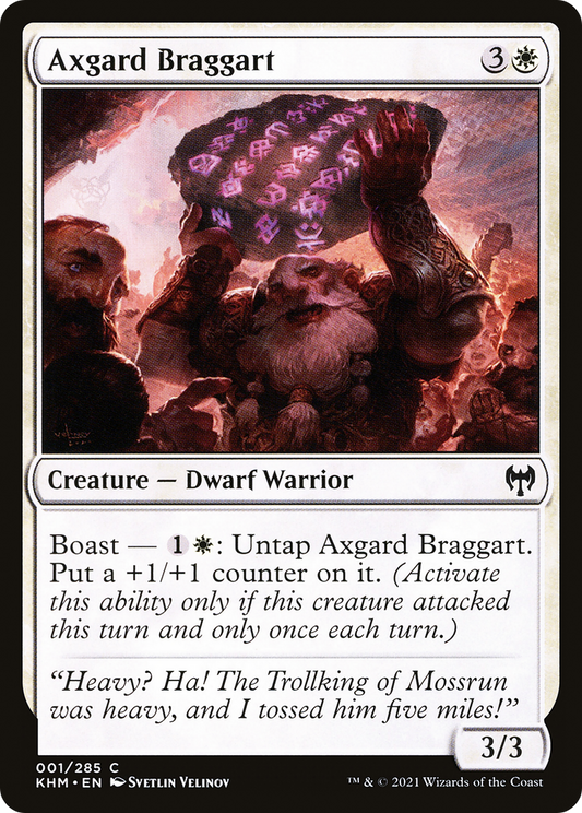 Axgard Braggart (KHM-001) - Kaldheim Foil - Premium MTG Single from Wizards of the Coast - Just $0.08! Shop now at Game Crave Tournament Store