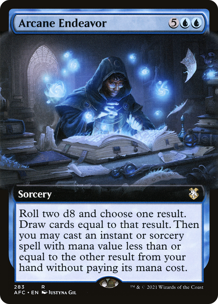 Arcane Endeavor (AFC-283) - Forgotten Realms Commander: (Extended Art) - Premium MTG Single from Wizards of the Coast - Just $0.10! Shop now at Game Crave Tournament Store
