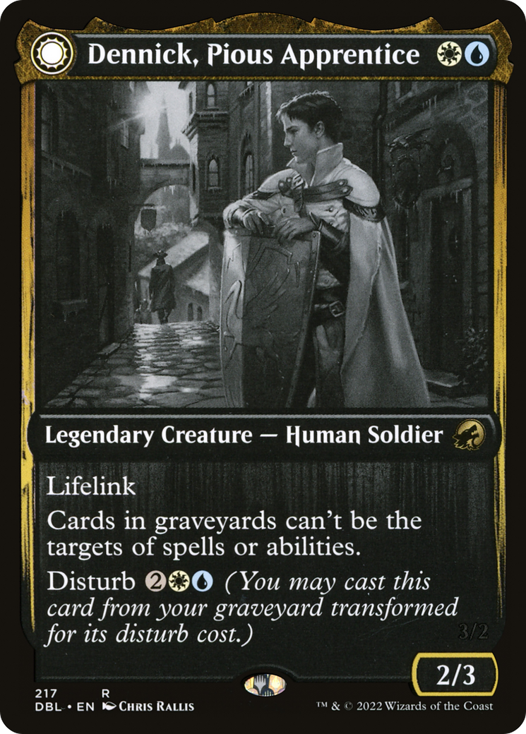 Dennick, Pious Apprentice // Dennick, Pious Apparition (DBL-217) - Innistrad: Double Feature: (Double Faced Transform) - Premium MTG Single from Wizards of the Coast - Just $0.38! Shop now at Game Crave Tournament Store