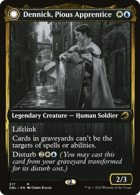 Dennick, Pious Apprentice // Dennick, Pious Apparition (DBL-217) - Innistrad: Double Feature: (Double Faced Transform) - Premium MTG Single from Wizards of the Coast - Just $0.38! Shop now at Game Crave Tournament Store