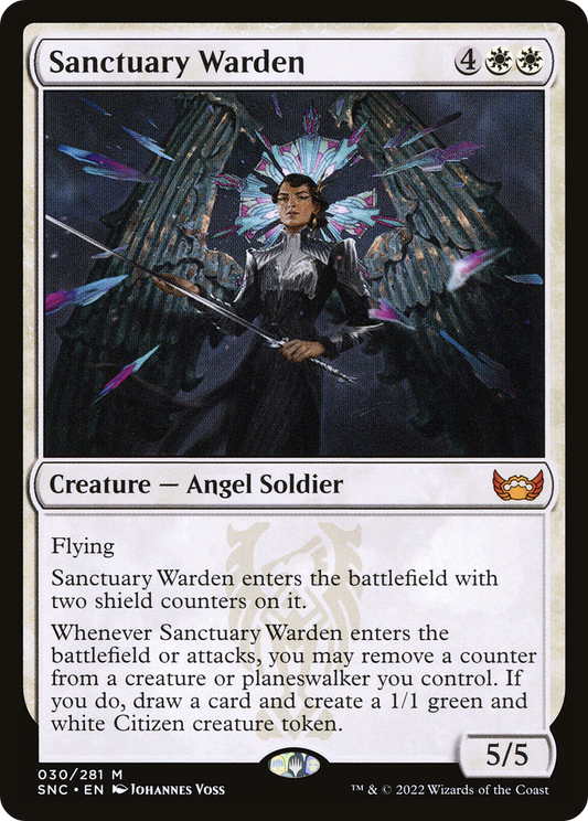 Sanctuary Warden (SNC-030) - Streets of New Capenna Foil - Premium MTG Single from Wizards of the Coast - Just $0.24! Shop now at Game Crave Tournament Store