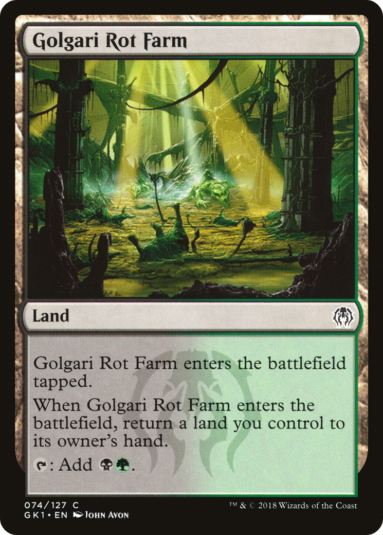 Golgari Rot Farm (GK1-074) - GRN Guild Kit - Premium MTG Single from Wizards of the Coast - Just $0.09! Shop now at Game Crave Tournament Store