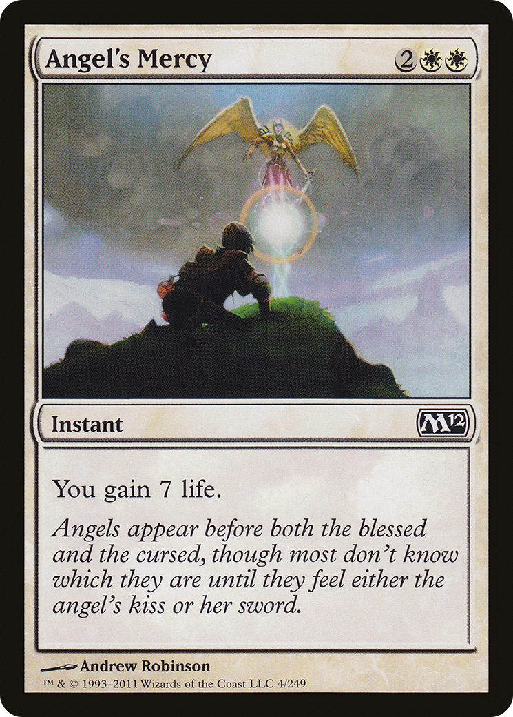 Angel's Mercy (M12-004) - Magic 2012 Foil - Premium MTG Single from Wizards of the Coast - Just $0.08! Shop now at Game Crave Tournament Store