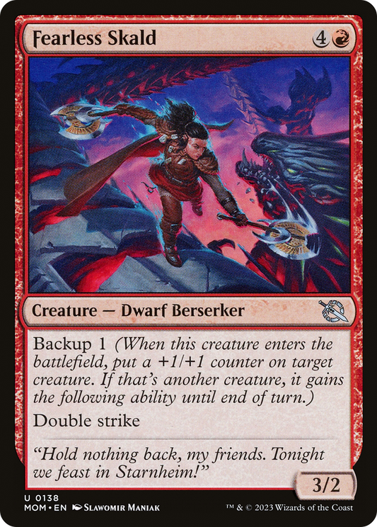 Fearless Skald (MOM-138) - March of the Machine - Premium MTG Single from Wizards of the Coast - Just $0.08! Shop now at Game Crave Tournament Store