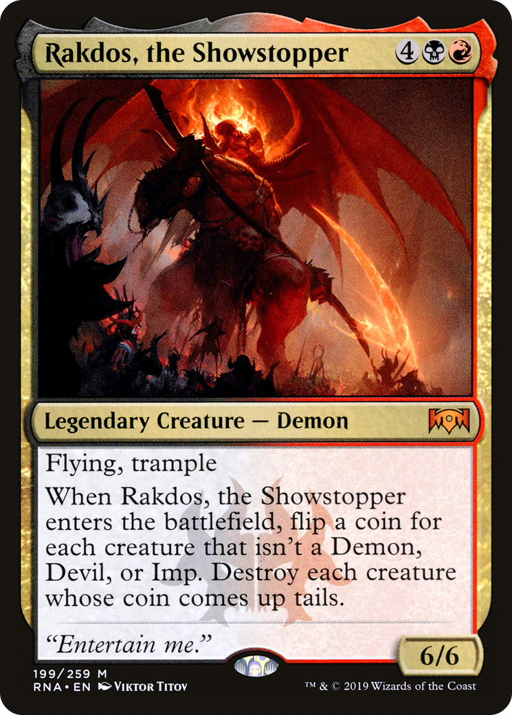 Rakdos, the Showstopper (RNA-199) - Ravnica Allegiance Foil - Premium MTG Single from Wizards of the Coast - Just $2.83! Shop now at Game Crave Tournament Store