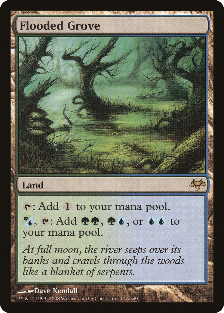 Flooded Grove (EVE-177) - Eventide Foil - Premium MTG Single from Wizards of the Coast - Just $15.86! Shop now at Game Crave Tournament Store