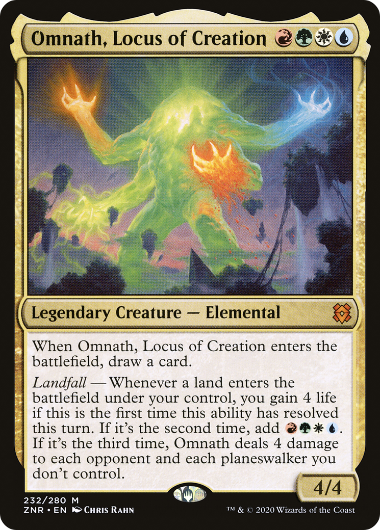 Omnath, Locus of Creation (ZNR-232) - Zendikar Rising Foil - Premium MTG Single from Wizards of the Coast - Just $2.76! Shop now at Game Crave Tournament Store