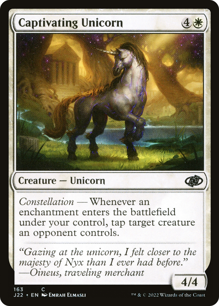 Captivating Unicorn (J22-163) - Jumpstart 2022 - Premium MTG Single from Wizards of the Coast - Just $0.25! Shop now at Game Crave Tournament Store