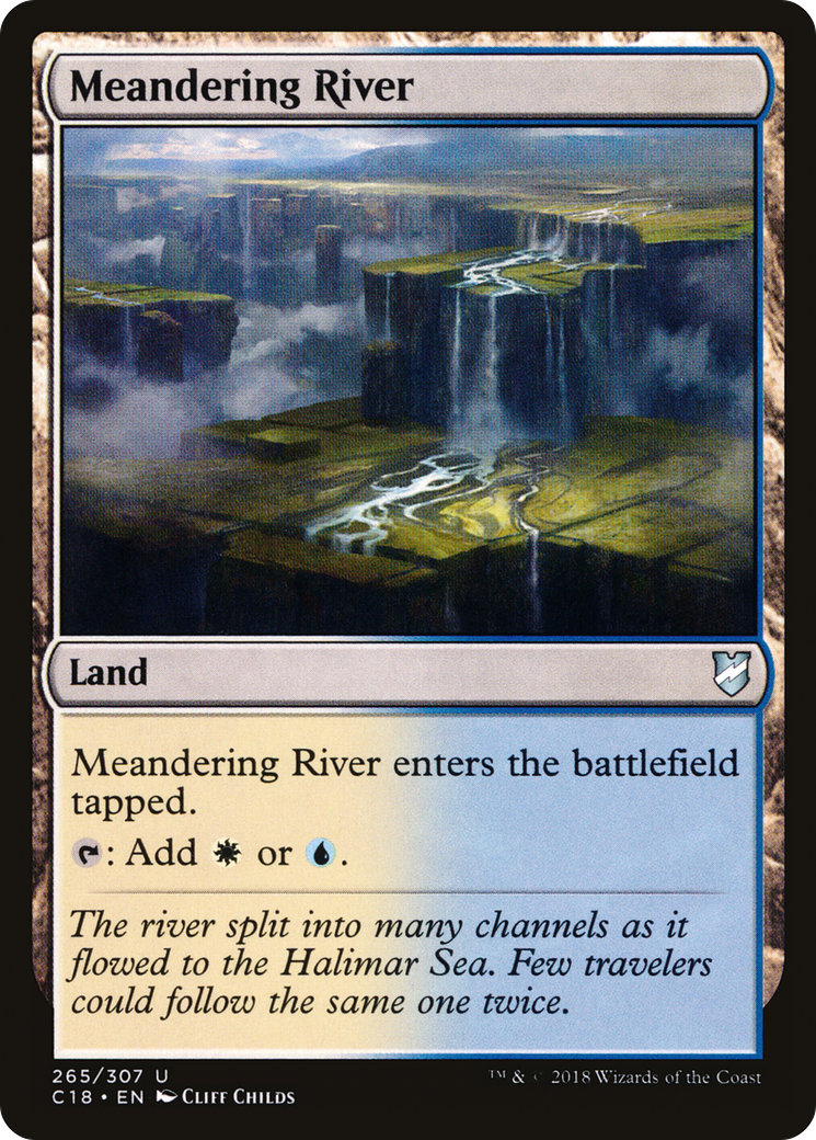 Meandering River (C18-265) - Commander 2018 - Premium MTG Single from Wizards of the Coast - Just $0.08! Shop now at Game Crave Tournament Store
