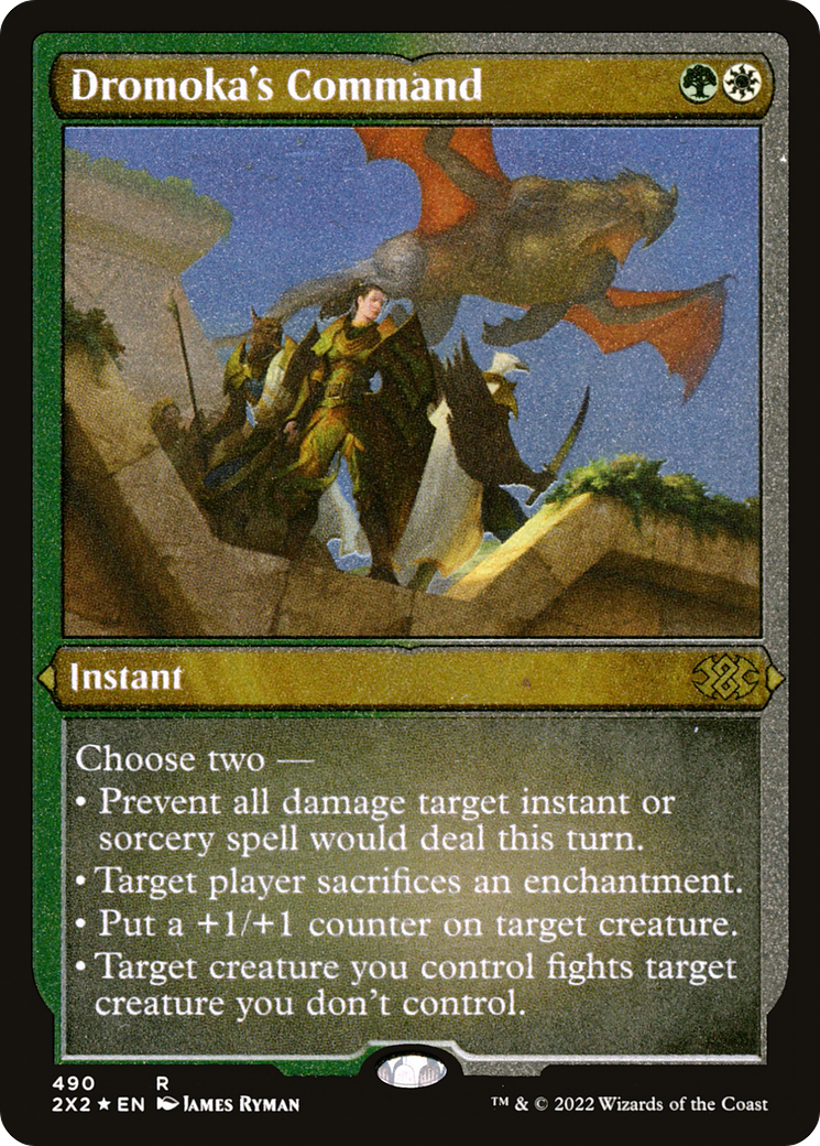 Dromoka's Command (2X2-490) - Double Masters 2022 Etched Foil - Premium MTG Single from Wizards of the Coast - Just $1.15! Shop now at Game Crave Tournament Store