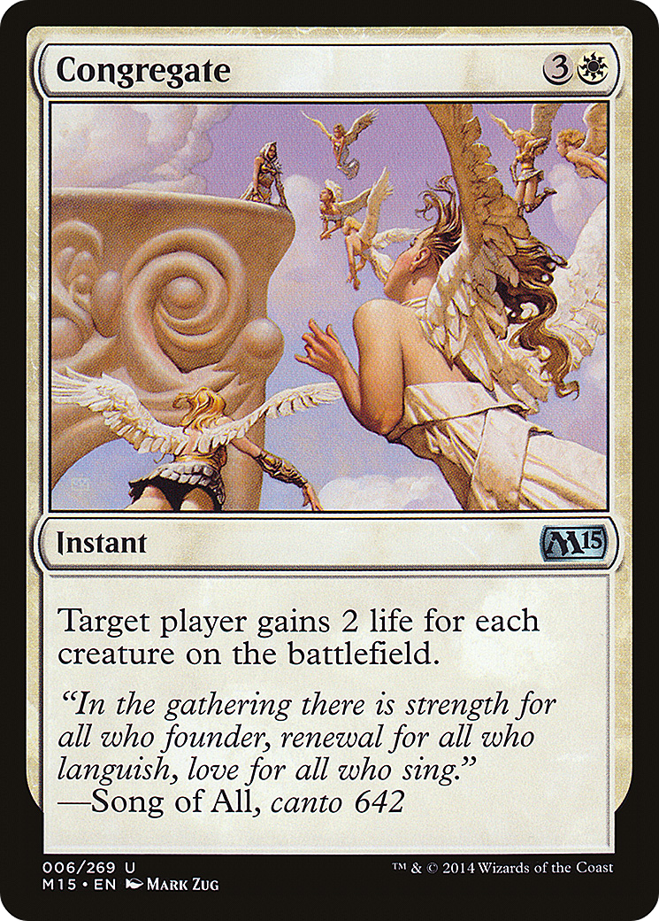 Congregate (M15-006) - Magic 2015 Foil - Premium MTG Single from Wizards of the Coast - Just $0.37! Shop now at Game Crave Tournament Store