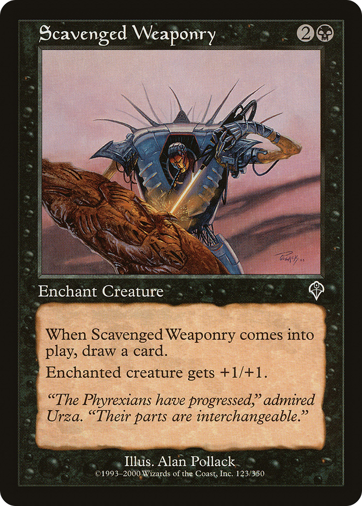 Scavenged Weaponry (INV-123) - Invasion Foil - Premium MTG Single from Wizards of the Coast - Just $0.11! Shop now at Game Crave Tournament Store
