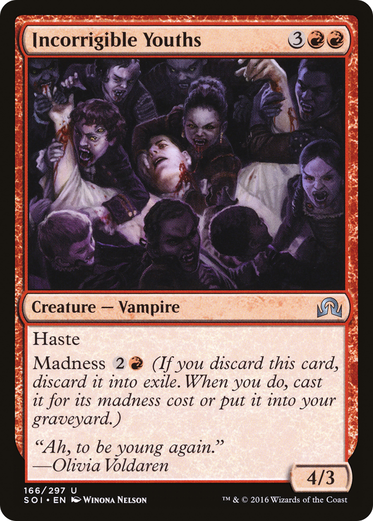 Incorrigible Youths (SOI-166) - Shadows over Innistrad Foil - Premium MTG Single from Wizards of the Coast - Just $0.12! Shop now at Game Crave Tournament Store