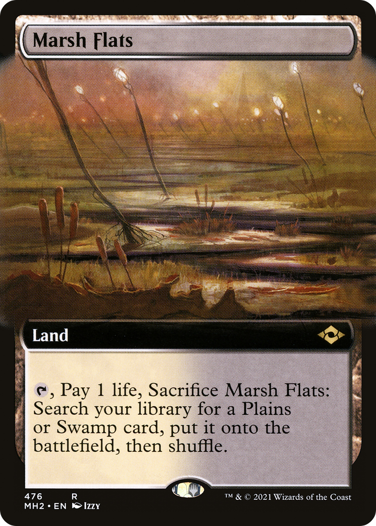 Marsh Flats (MH2-476) - Modern Horizons 2: (Extended Art) Foil - Premium MTG Single from Wizards of the Coast - Just $7.93! Shop now at Game Crave Tournament Store