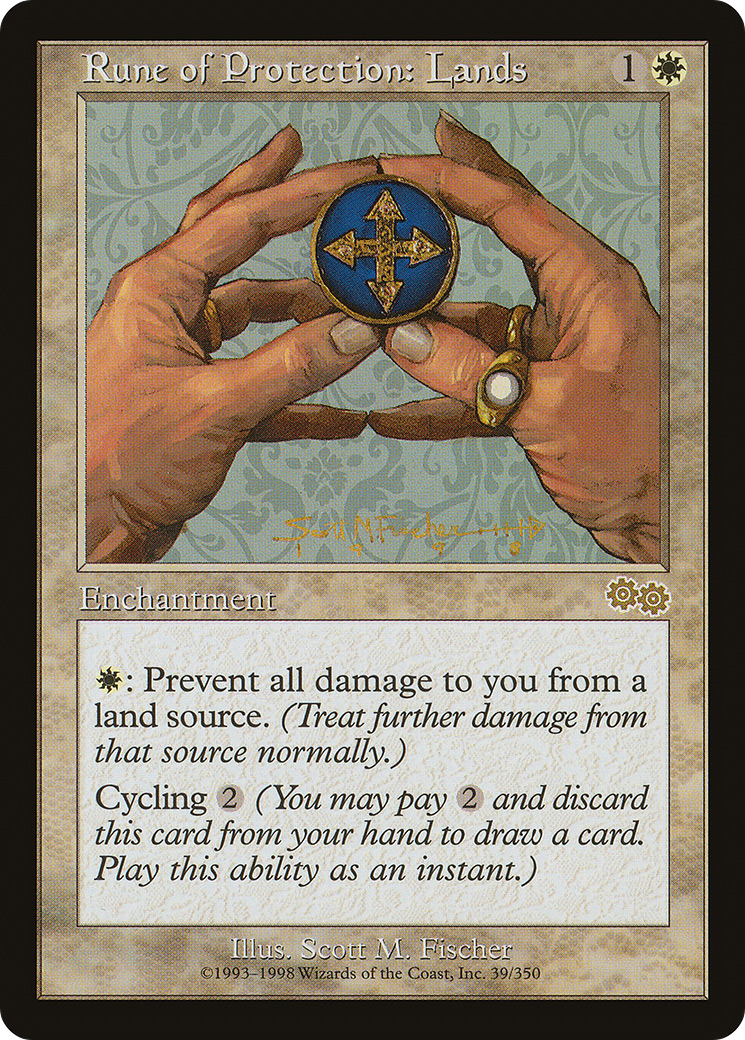 Rune of Protection: Lands (USG-039) - Urza's Saga - Premium MTG Single from Wizards of the Coast - Just $0.11! Shop now at Game Crave Tournament Store