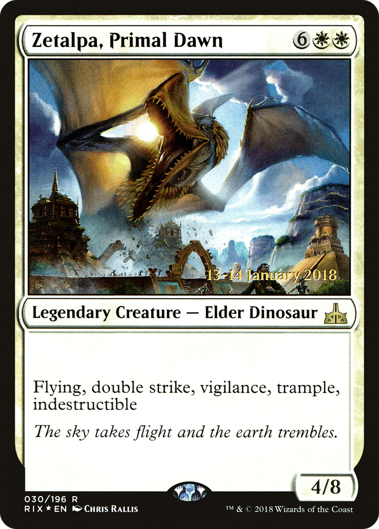 Zetalpa, Primal Dawn (PRIX-30S) - Rivals of Ixalan Promos Foil - Premium MTG Single from Wizards of the Coast - Just $1.20! Shop now at Game Crave Tournament Store