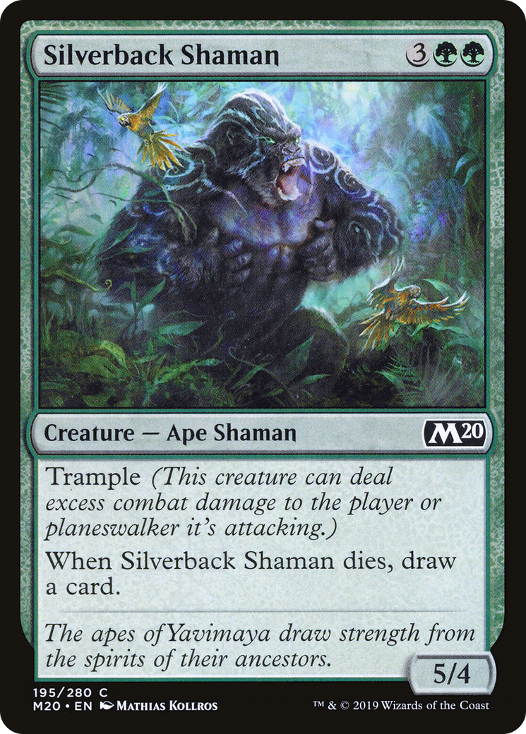 Silverback Shaman (M20-195) - Core Set 2020 - Premium MTG Single from Wizards of the Coast - Just $0.08! Shop now at Game Crave Tournament Store