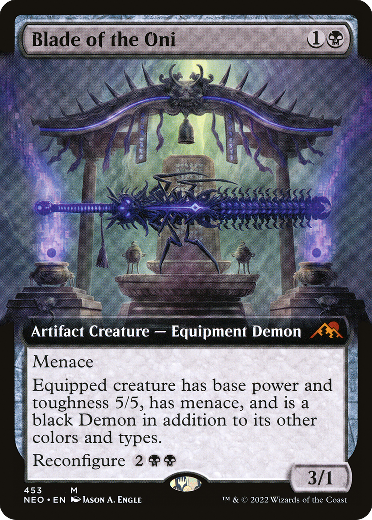 Blade of the Oni (NEO-453) - Kamigawa: Neon Dynasty: (Extended Art) Foil - Premium MTG Single from Wizards of the Coast - Just $0.42! Shop now at Game Crave Tournament Store