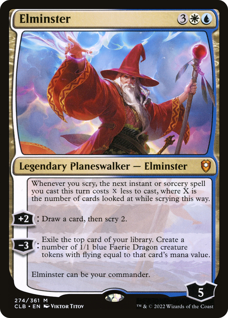 Elminster (CLB-274) - Commander Legends: Battle for Baldur's Gate - Premium MTG Single from Wizards of the Coast - Just $0.11! Shop now at Game Crave Tournament Store