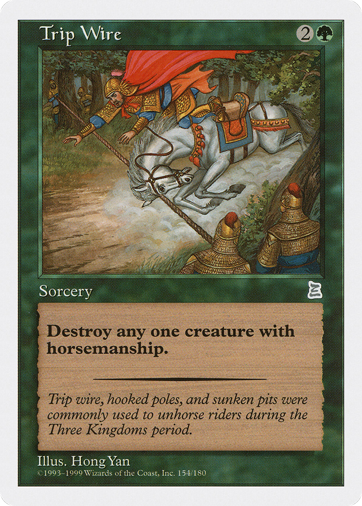 Trip Wire (PTK-156) - Portal Three Kingdoms - Premium MTG Single from Wizards of the Coast - Just $0.34! Shop now at Game Crave Tournament Store