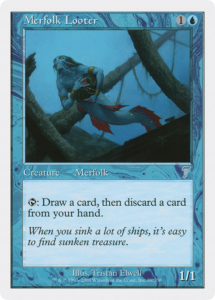 Merfolk Looter (7ED-089) - Seventh Edition - Premium MTG Single from Wizards of the Coast - Just $0.08! Shop now at Game Crave Tournament Store