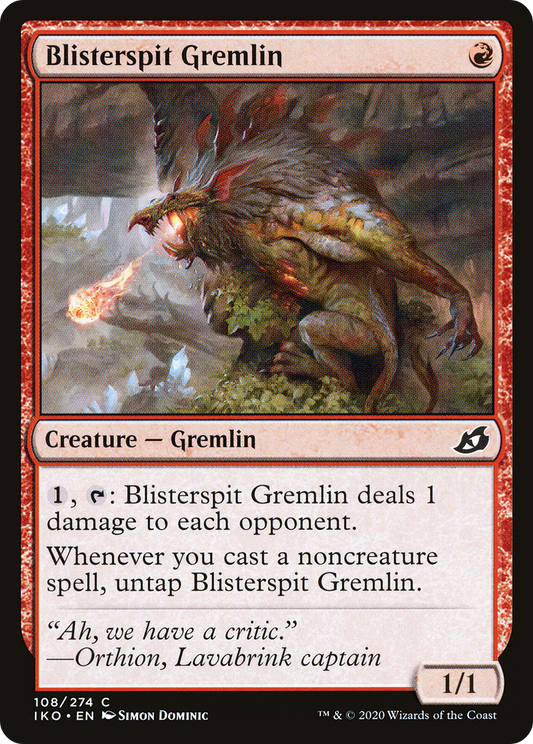 Blisterspit Gremlin (IKO-108) - Ikoria: Lair of Behemoths Foil - Premium MTG Single from Wizards of the Coast - Just $0.08! Shop now at Game Crave Tournament Store