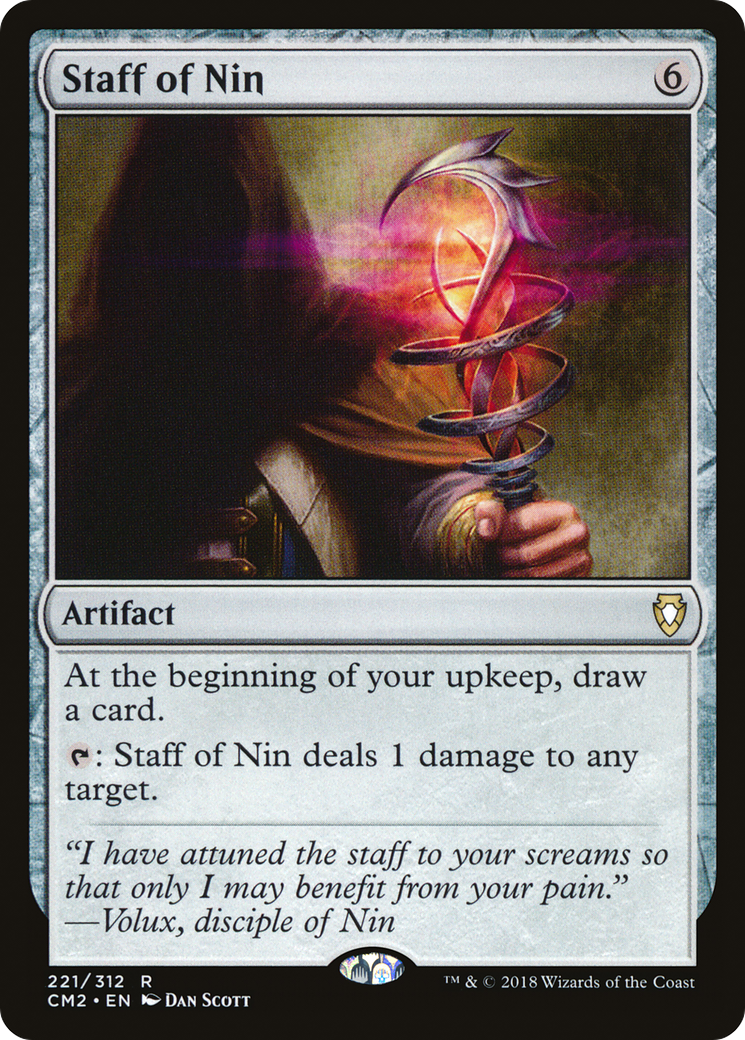 Staff of Nin (CM2-221) - Commander Anthology Volume II - Premium MTG Single from Wizards of the Coast - Just $0.34! Shop now at Game Crave Tournament Store