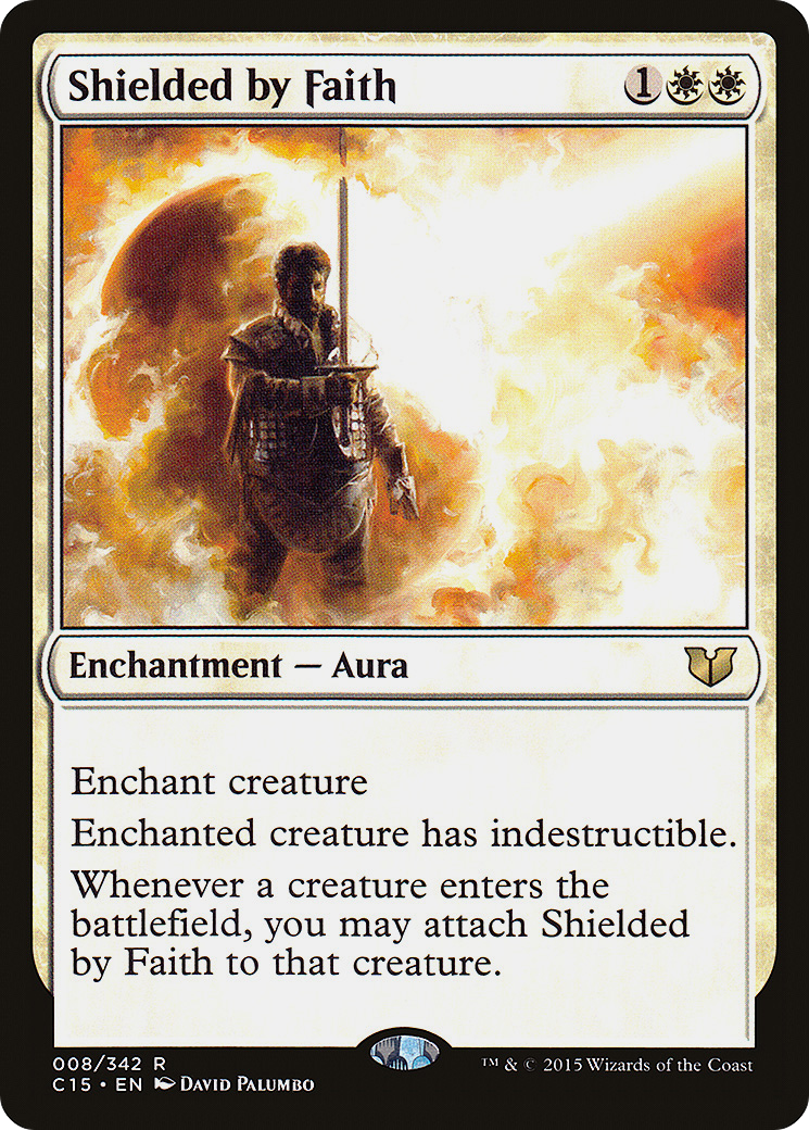 Shielded by Faith (C15-008) - Commander 2015 - Premium MTG Single from Wizards of the Coast - Just $1.07! Shop now at Game Crave Tournament Store