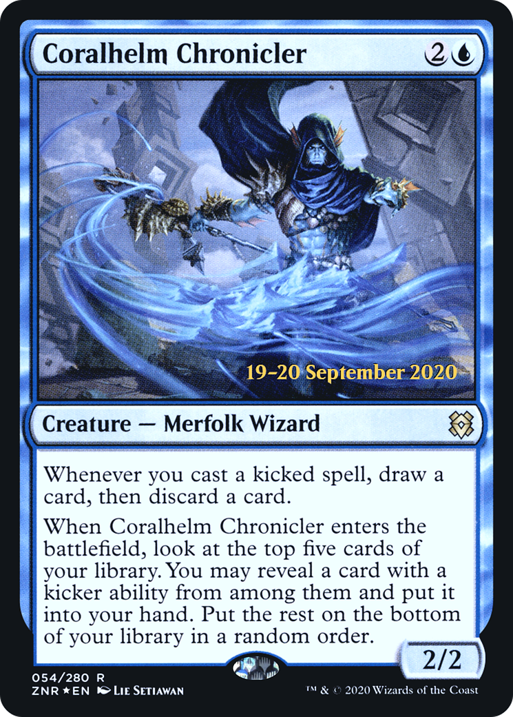 Coralhelm Chronicler (PZNR-54S) - Zendikar Rising Promos Foil - Premium MTG Single from Wizards of the Coast - Just $0.08! Shop now at Game Crave Tournament Store