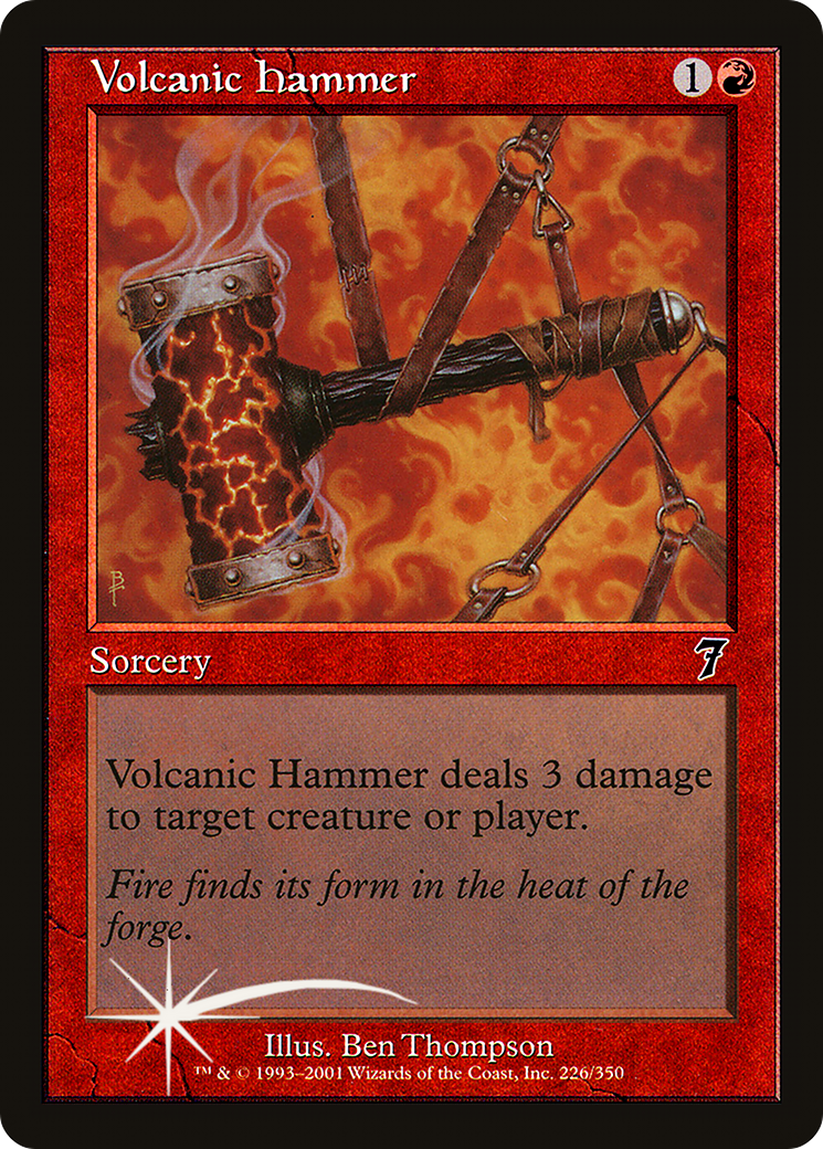 Volcanic Hammer (7ED-226★) - Seventh Edition Foil - Premium MTG Single from Wizards of the Coast - Just $1.04! Shop now at Game Crave Tournament Store