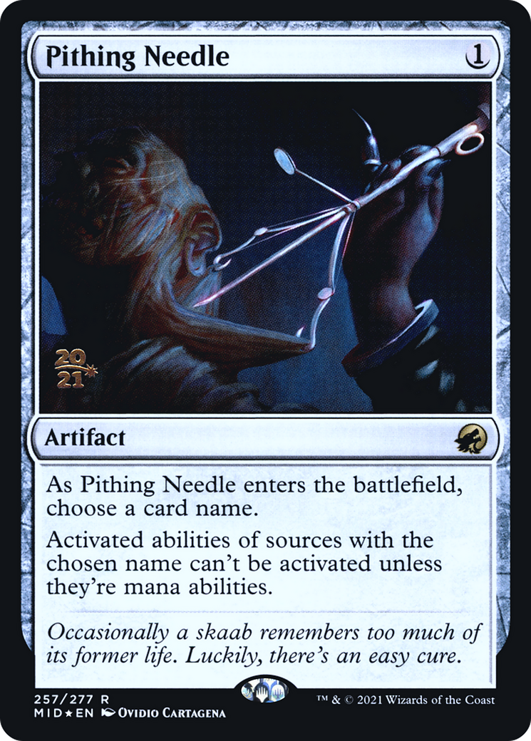 Pithing Needle (PMID-257S) - Innistrad: Midnight Hunt Promos Foil - Premium MTG Single from Wizards of the Coast - Just $0.43! Shop now at Game Crave Tournament Store