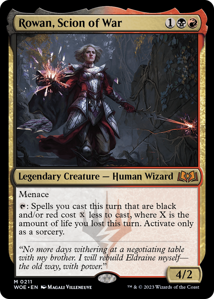 Rowan, Scion of War (WOE-211) - Wilds of Eldraine - Premium MTG Single from Wizards of the Coast - Just $0.09! Shop now at Game Crave Tournament Store