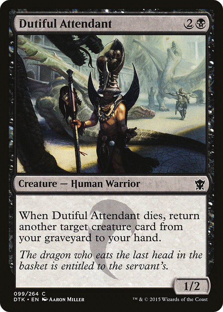 Dutiful Attendant (DTK-099) - Dragons of Tarkir - Premium MTG Single from Wizards of the Coast - Just $0.25! Shop now at Game Crave Tournament Store