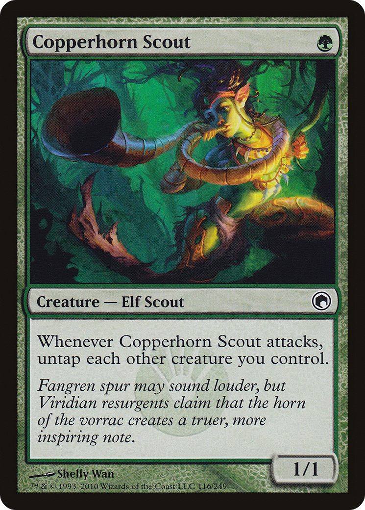 Copperhorn Scout (SOM-116) - Scars of Mirrodin Foil - Premium MTG Single from Wizards of the Coast - Just $3.17! Shop now at Game Crave Tournament Store