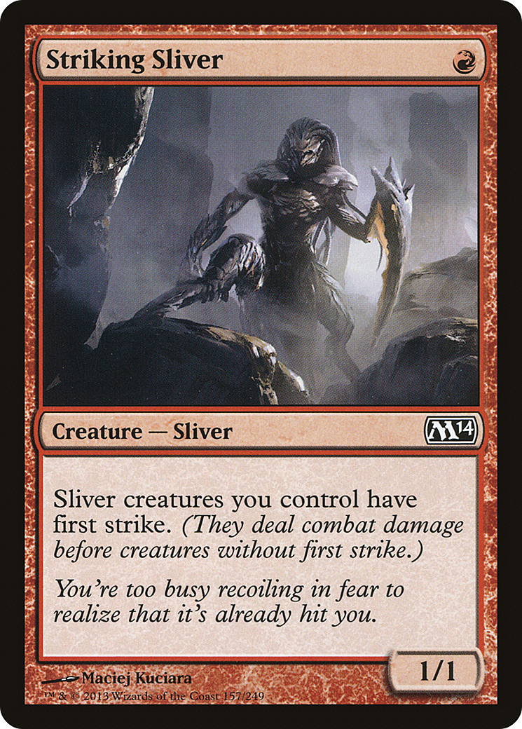 Striking Sliver (M14-157) - Magic 2014 Foil - Premium MTG Single from Wizards of the Coast - Just $3.67! Shop now at Game Crave Tournament Store