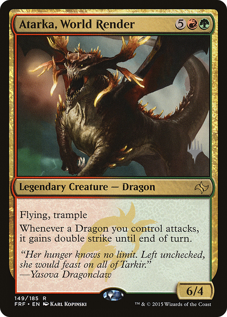 Atarka, World Render (PFRF-149P) - Fate Reforged Promos Foil - Premium MTG Single from Wizards of the Coast - Just $3.31! Shop now at Game Crave Tournament Store