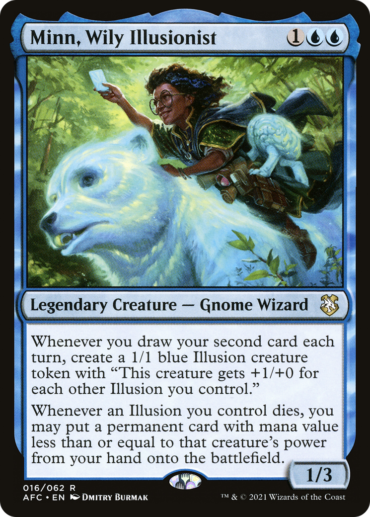 Minn, Wily Illusionist (AFC-016) - Forgotten Realms Commander - Premium MTG Single from Wizards of the Coast - Just $4.71! Shop now at Game Crave Tournament Store