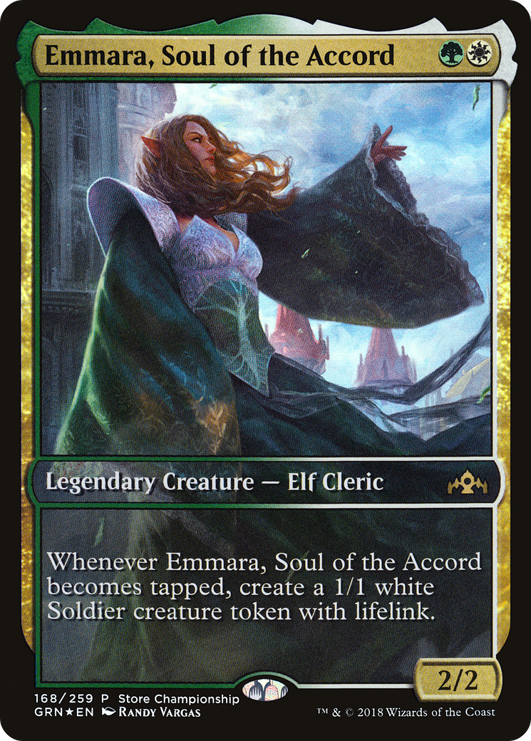 Emmara, Soul of the Accord (PGRN-168) - Guilds of Ravnica Promos Foil - Premium MTG Single from Wizards of the Coast - Just $0.66! Shop now at Game Crave Tournament Store