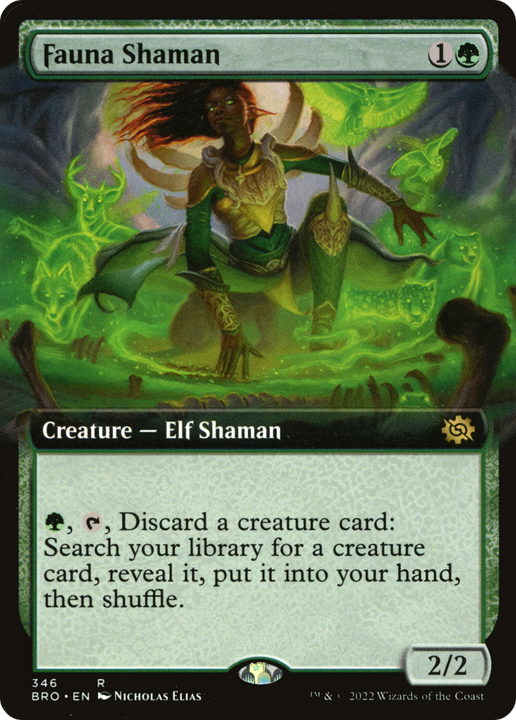 Fauna Shaman (BRO-346) - The Brothers' War: (Extended Art) Foil - Premium MTG Single from Wizards of the Coast - Just $0.83! Shop now at Game Crave Tournament Store