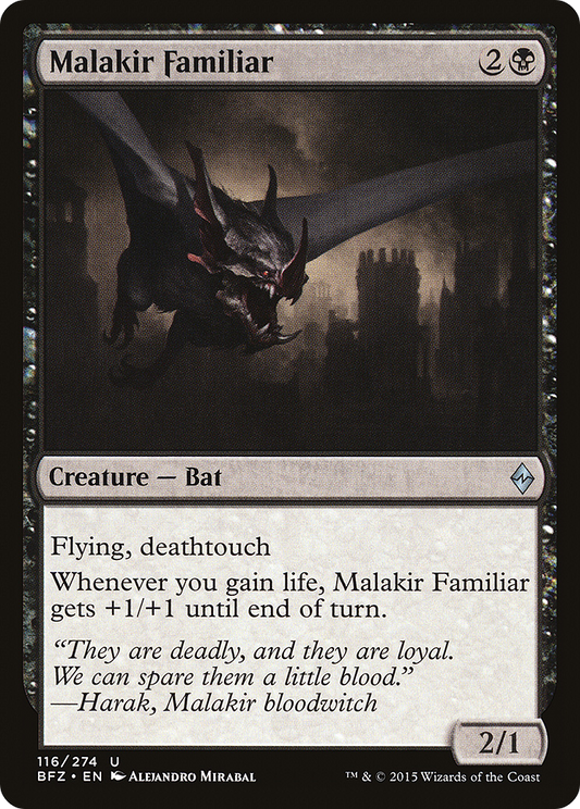 Malakir Familiar (BFZ-116) - Battle for Zendikar - Premium MTG Single from Wizards of the Coast - Just $0.08! Shop now at Game Crave Tournament Store